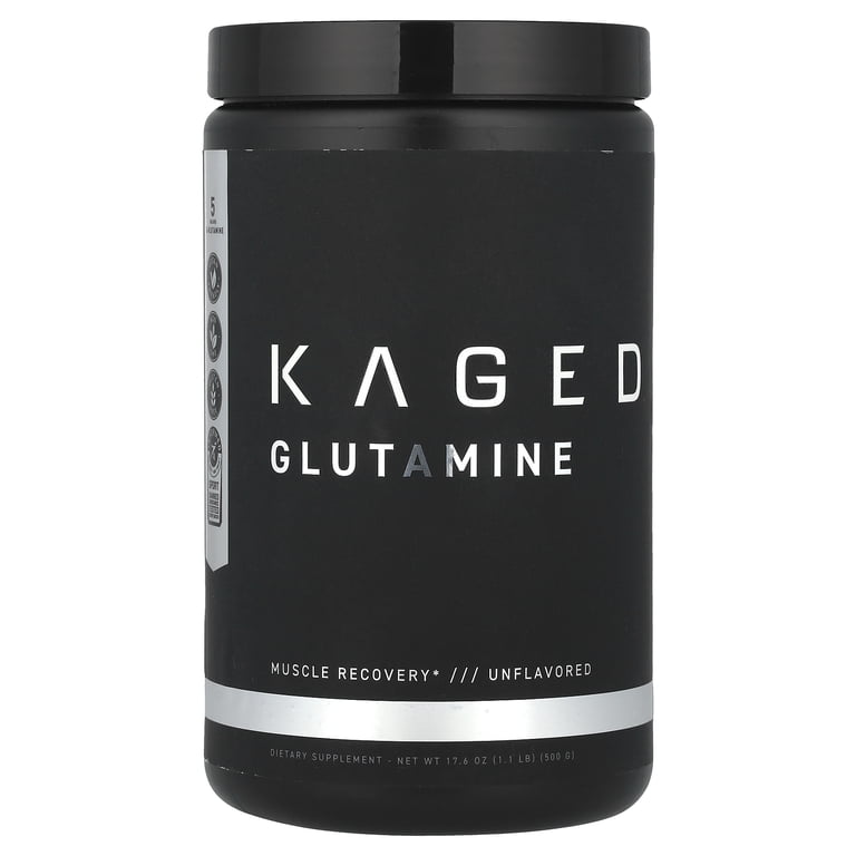 l carnitine kaged Kaged Muscle, L-Glutamine Powder 500 Gram, Vegan, Support Muscle Recovery,  Post Workout, Glutamine, Banned-Substance Free, Unflavored, 100 Servings