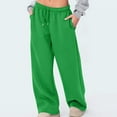 thumbnail image 1 of Kagetolytai Pants Womens Wide Leg Sweatpants High Waisted Drawsting Workout Athletic Sweat Casual Pants With Pockets Womens Scrub Pants Green 3X, 1 of 7