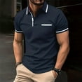 thumbnail image 1 of Kagetolytai Polo Shirts for Men Charming Men's Shirt Super Light Short Sleeve Casual Men's Wear Mens Shirts Navy 3X, 1 of 8