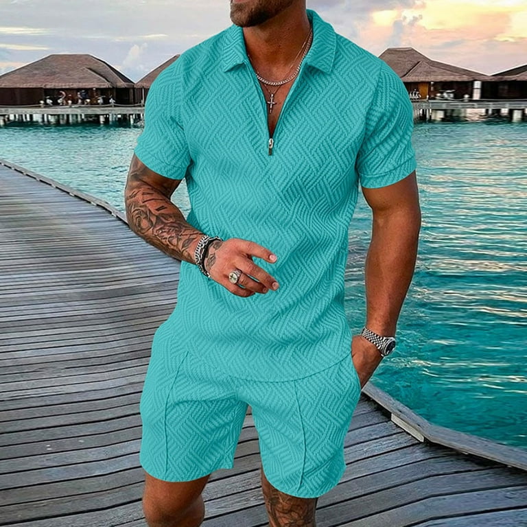 Kagetolytai Suits Men's Short Sets Outfits 2 Piece Summer
