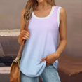 thumbnail image 1 of Kagetolytai Tank Tops for Women Womens Tank Top U Neck Basic Casual Flowy Summer Sleeveless Deep Side Cut Print Tops for Women Tank Top Light Purple 2XL, 1 of 6