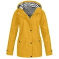 thumbnail image 1 of Kagetolytai Women's Coats and Jackets On Sale Women Solid Rain Jacket Outdoor Plus Size Waterproof Hooded Raincoat Windproof Jackets for Women Orange S, 1 of 5