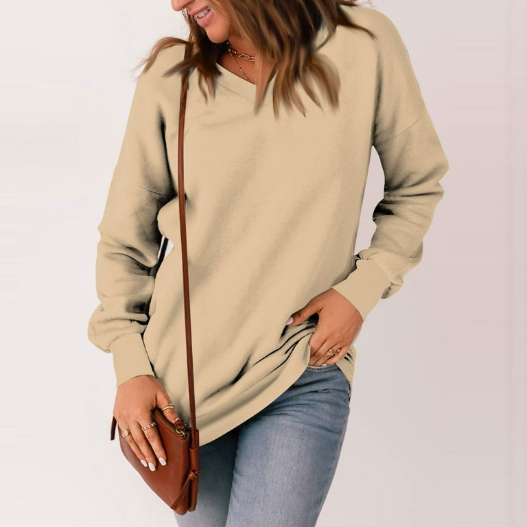 Kagetolytai Womens Tops Womens Casual V Neck Sweatshirt