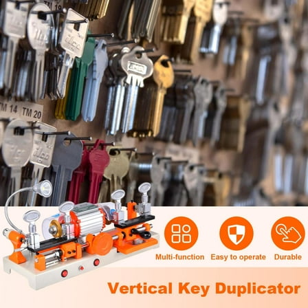 Kagrote 110V Key Cutter Machine, Compact Duplicating Tool for Home/Car Keys, 30cm Metal Workstation with Safety Guard