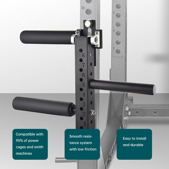 Kagrote 8-Position Adjustable Curl Machine, Steel 600lb Squat Rack Leg Extension Training Attachment