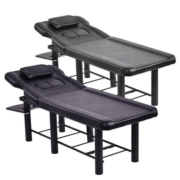 Kagrote Bench Waxing Bed Brown, Metal Frame Esthetician Bed with Adjustable Backrest, 72.83x27.56x23.62 inches, for Spa Centers