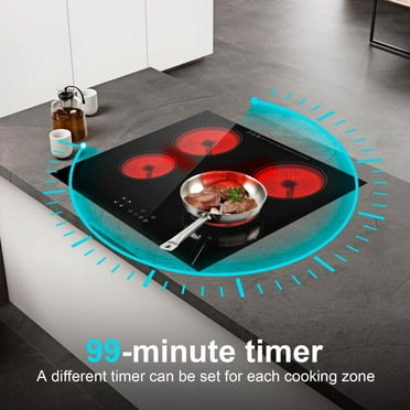 Kagrote Commercial Electric Hob Touch Control Countertop Electric Top Stove Induction Cooker Touch Control Cooking Countertop for Stone Pot Bibimbap forceful