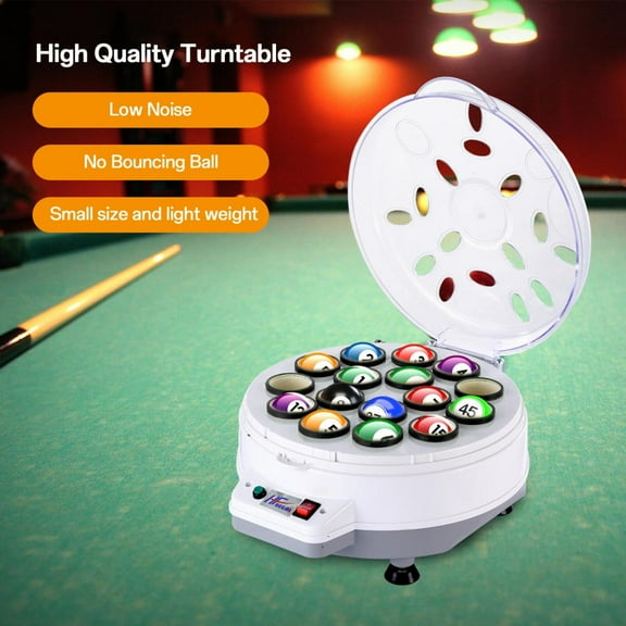 Kagrote Double Function Billiard Ball Cleaner, 110V Automatic Polisher with Heat Dissipation & 30-Second Deep Cleaning Cycle