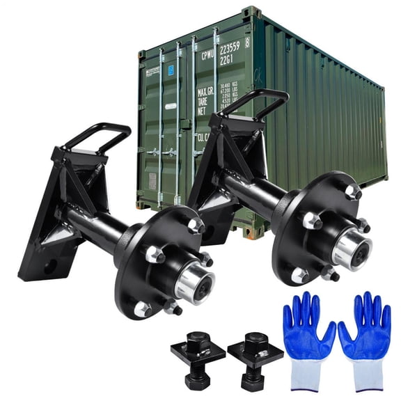 Kagrote Heavy-Duty Shipping Container Wheels Kit, 8800Lb Bolt-On Wheels for 20ft and 40ft Containers, Cold Rolled Steel Construction