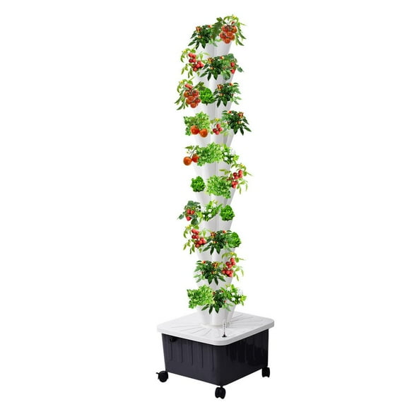 Kagrote Hydroponic Plant Tower 10-layer Hydroponic Planter For Indoor Plant 50 Slots Indoor Plant Tower Standard Specifications For Detached House amicable