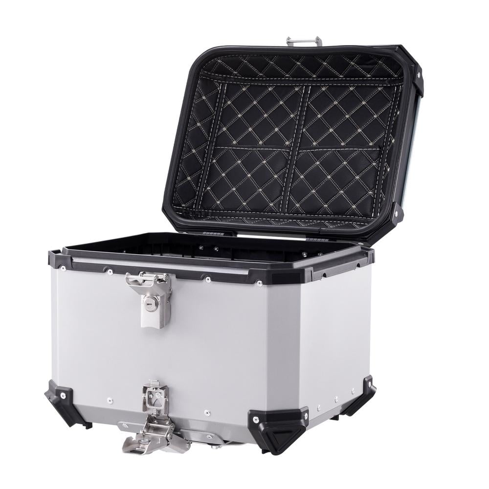 Kagrote Motorcycle Top Box Motorcycle Tour Tail Box 45L Hard Motorcycle Trunk Sturdy Luggage Storage Rear Box with Security Lock here