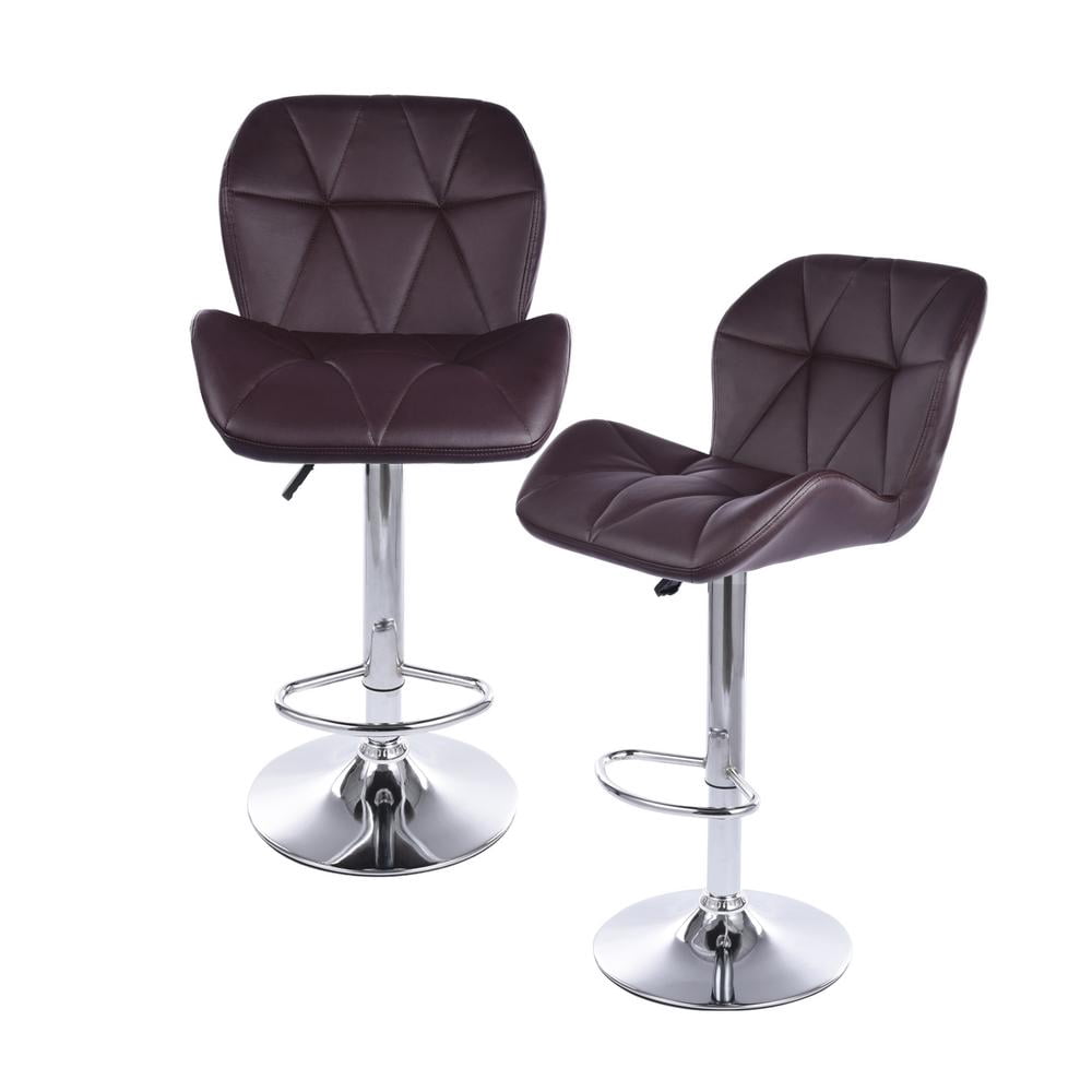 Kagrote PU Leather Bar Stools PU Leather Bar Chair Ergonomic Design Modern Bar Chairs for ...
