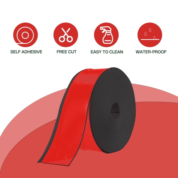 Kagrote PVC Wall Base Baseboard Molding Trim 4"x60ft Flexible Self-Adhesive Wall Base Peel and Stick Moulding Trim