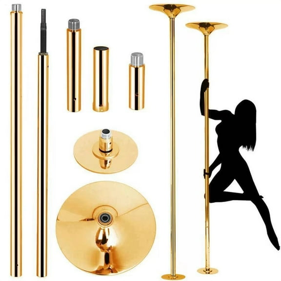 Kagrote Stable Steel Dance Pole, 45mm/1.7in Diameter Spiral Dancing Pole with Flexible 7.3-9ft Height Adjustment, Safe Training Pole for Beginners & Professional Pole Dancers