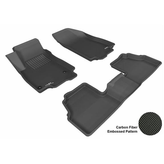 Kagu 1st & 2 Row Floor Mat for 2013-2018 Chevrolet Trax - Black