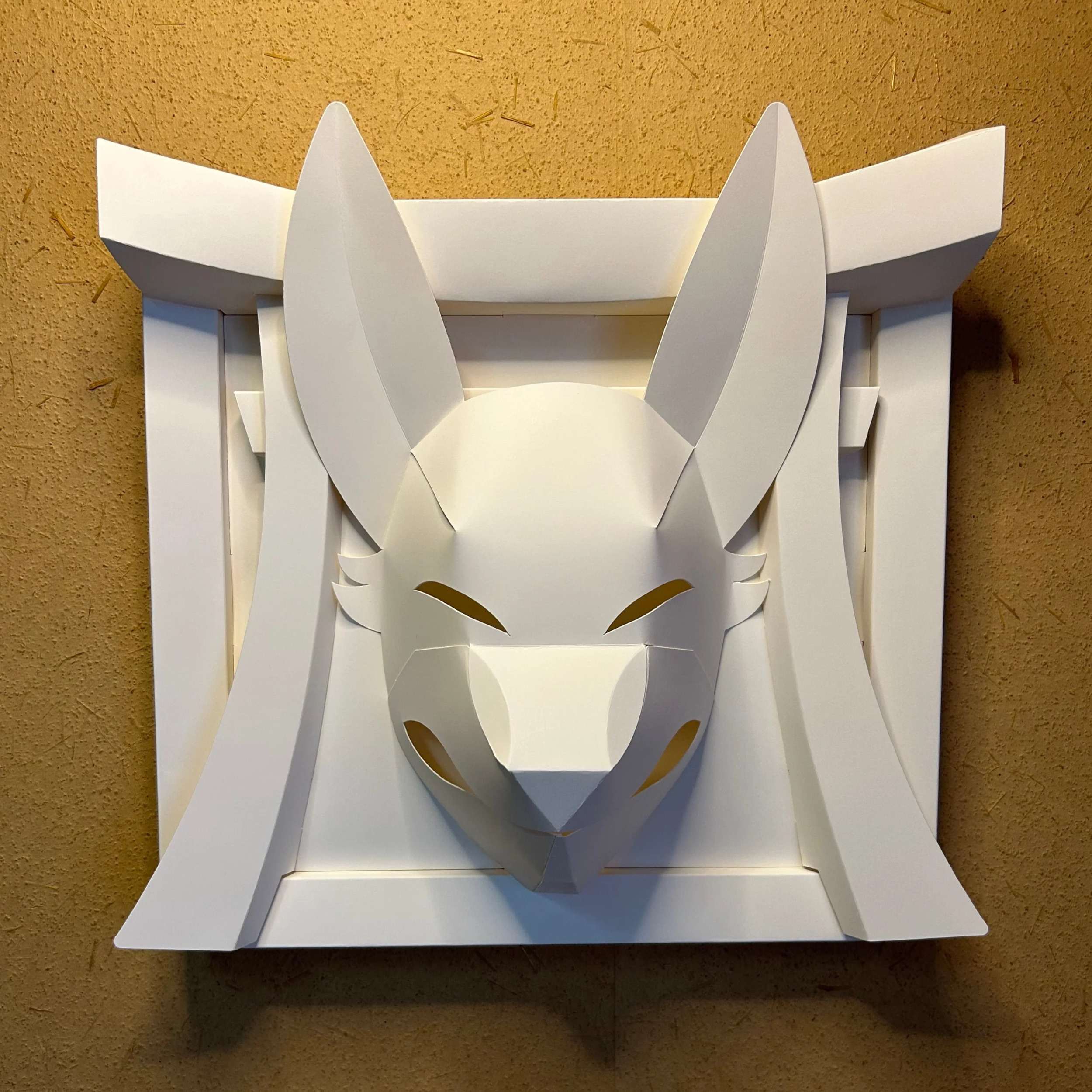 Kagurazaka Craft Kitsune Fox Original Paper Craft Traditional Design