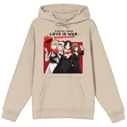 Kaguya-Sama Love Is War Ultra Romantic Group Shot Long Sleeve Natural Adult Hooded Sweatshirt-XXL