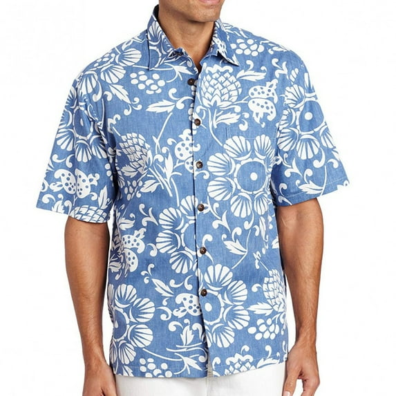 Kahala Men's Dukes Pareo Hawaiian Aloha Shirt