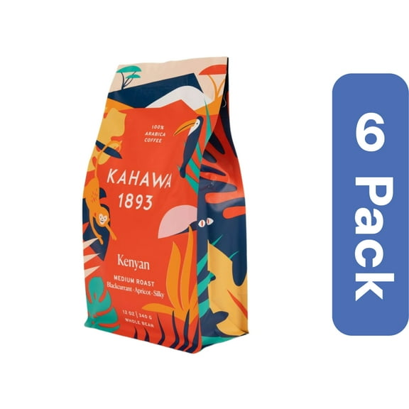 Kahawa 1893 Coffee Whole Bean Medium Kenyan 12 oz (Pack Of 6)