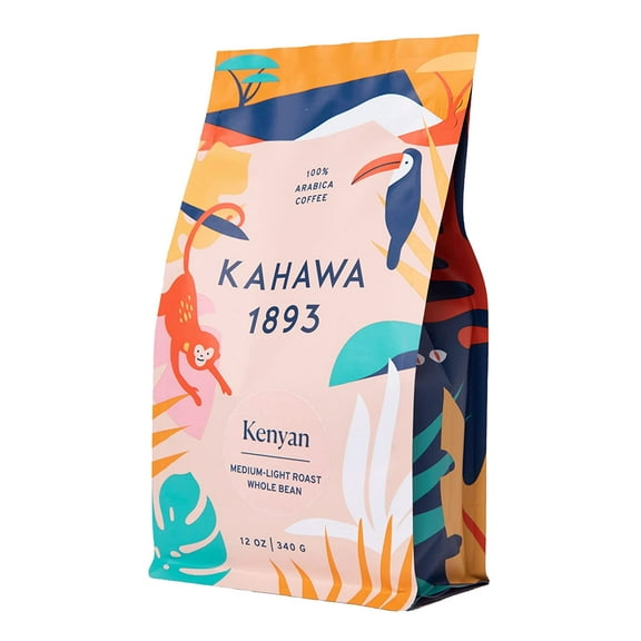 Kahawa 1893 - Coffee Whole Bean Medium Roasted Kenyan - Case of 6-12 OZ