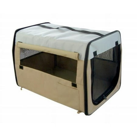 Kahki Folding Zippered Easy Pet Crate - XS