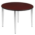 thumbnail image 1 of Kahlo 48" Round Tapered Leg Table- Mahogany/ Chrome, 1 of 3