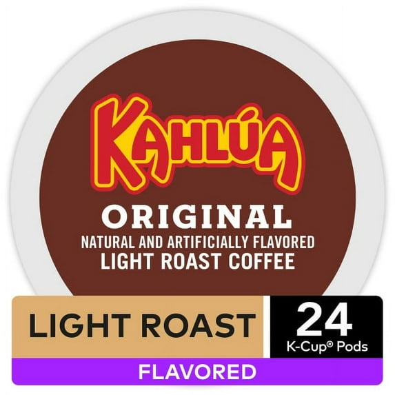 Kahlua Coffee K-Cup Pods, Light Roast Coffee, 24 Count for Keurig Brewers