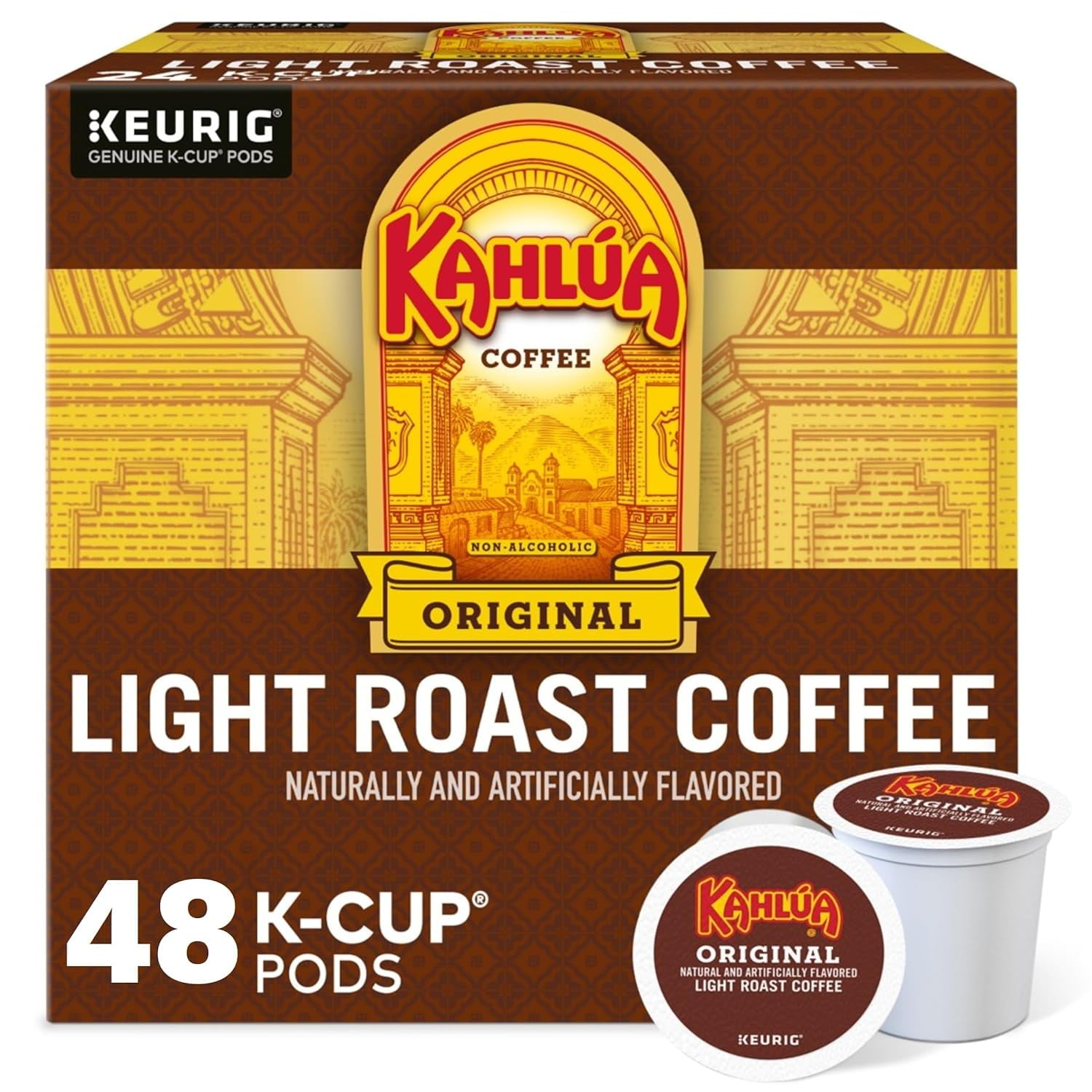Kahlua Coffee Original, Keurig Single Serve KCup Pods, Light Roast