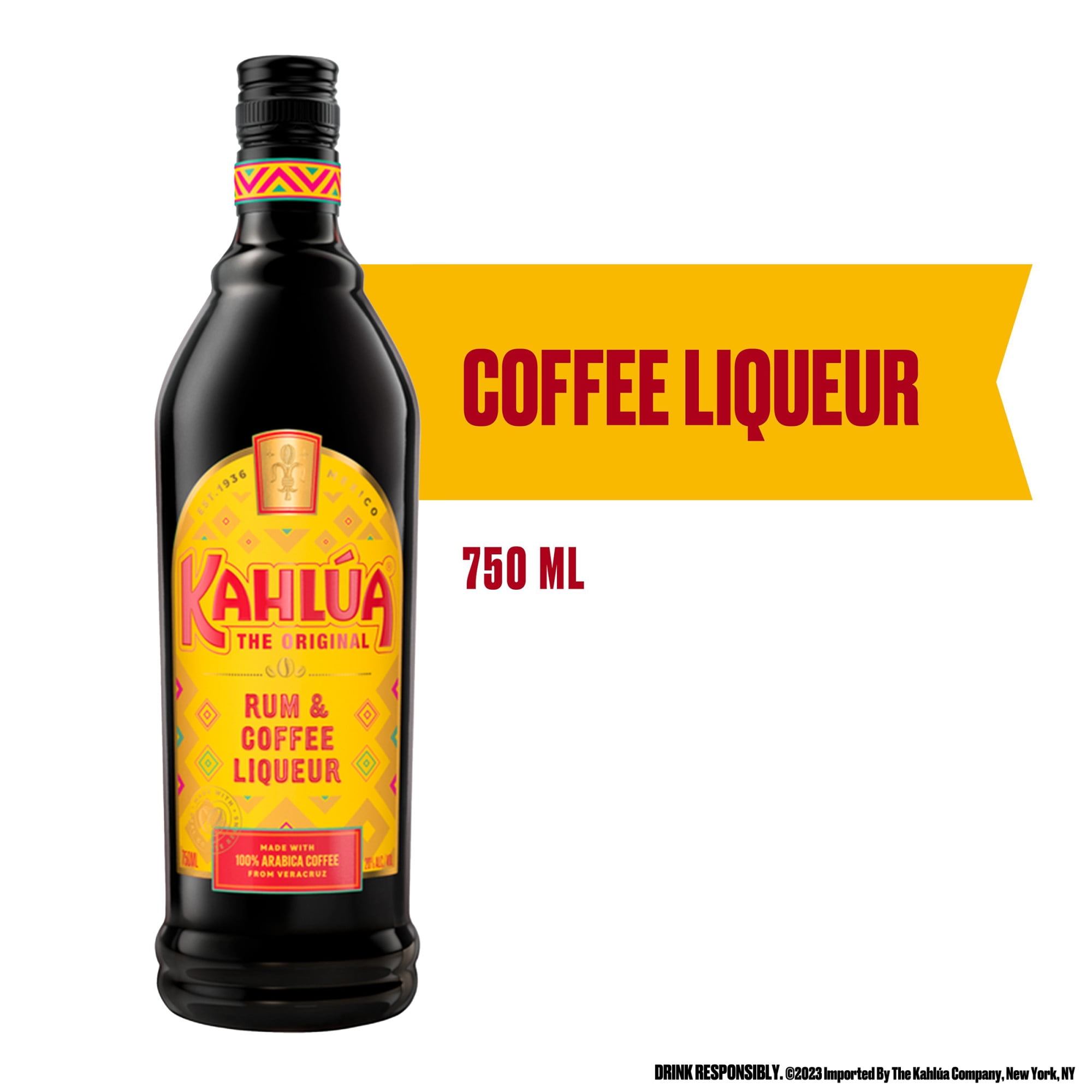 Kahlua Original Rum and Coffee Liqueur, 750 mL Bottle, 20 ABV