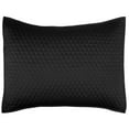 thumbnail image 1 of Kahn 26 Inch Hand Stitched Standard Pillow Sham, Cotton Fill, Matte Black, 1 of 5