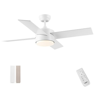 Kahomvis 44 In Intergrated LED Ceiling Fan with ABS Blade White