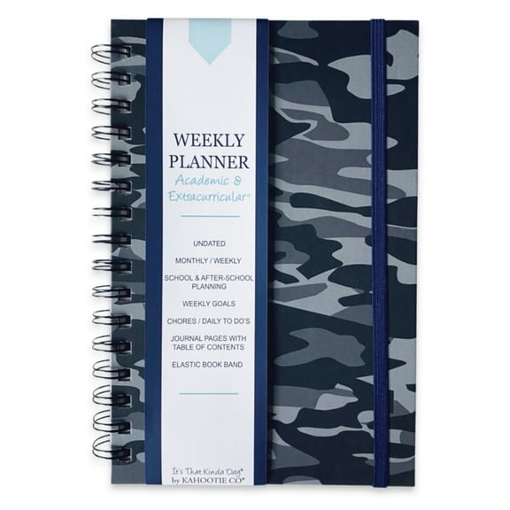 Kahootie Co Academic Planner 6"x9", Premium Hard Cover (Camo Print)