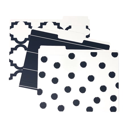 Kahootie Co. Heavy Duty File Folders 1/3 Cut Tab 9.55" x 11.7" Navy 9/Pack (ITKFFNV2)