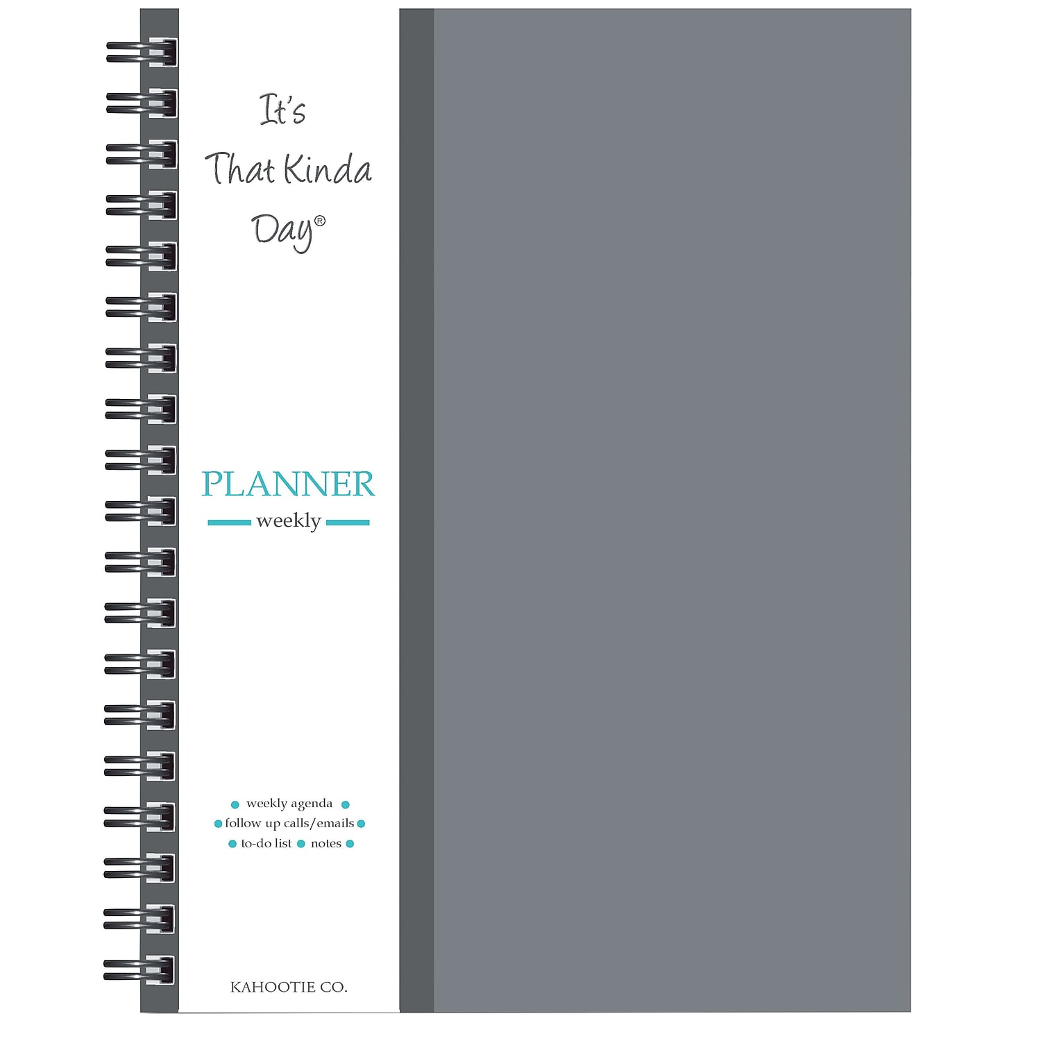 Kahootie Co It's That Kinda Day Weekly Planner 9” x 11.5” Gray (ITKLWG)
