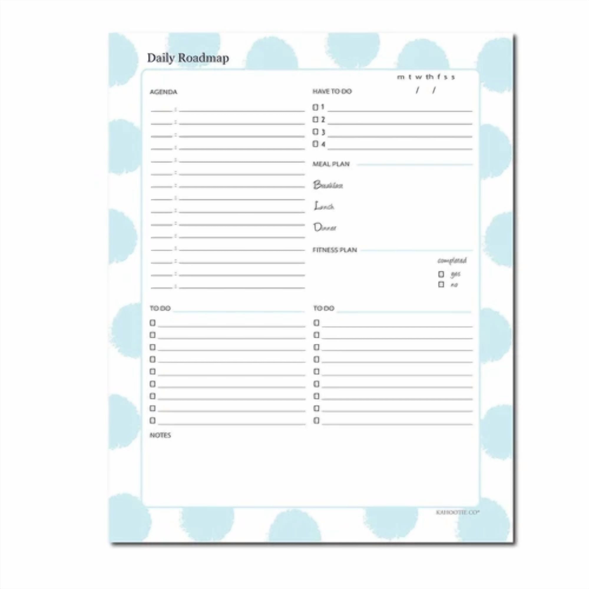 Kahootie Co. Kahootie Co Daily Schedule Notepad 8.5" X 11" 50 Sheets Per Pad