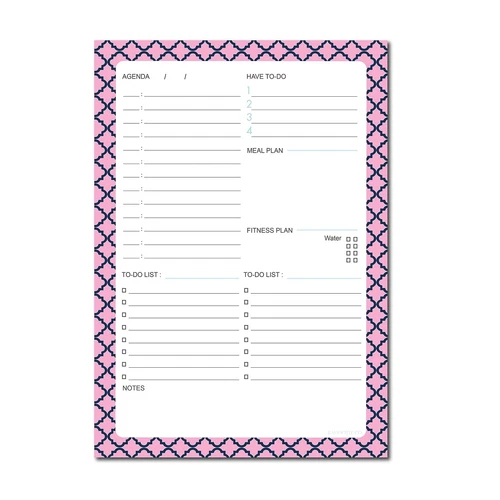 Kahootie Co. Kahootie Co Daily Schedule Notepad A5 8.3" X 5.8" 50 Sheets Per Pad