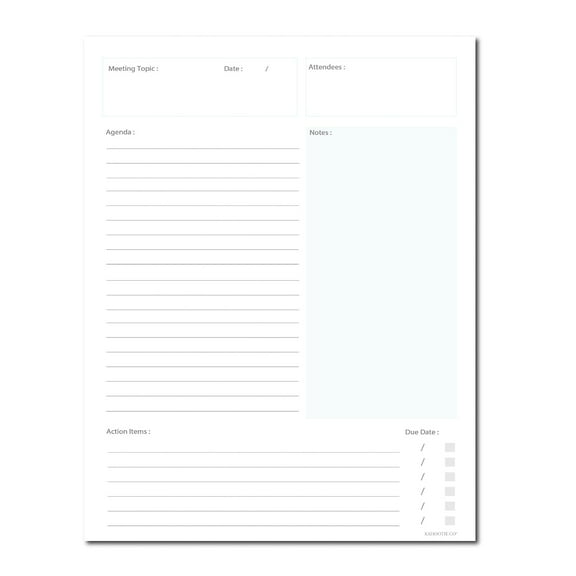 Kahootie Co. Kahootie Co Meeting Planner Notepad 8.5" x 11" 50 sheets per pad (MPOL)
