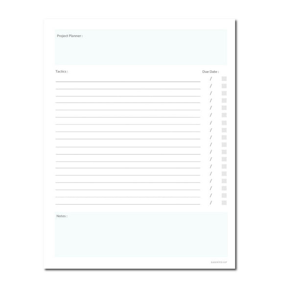 Kahootie Co. Kahootie Co Project Planner Notepad 8.5"" x 11"" 50 sheets per pad (PPOL)