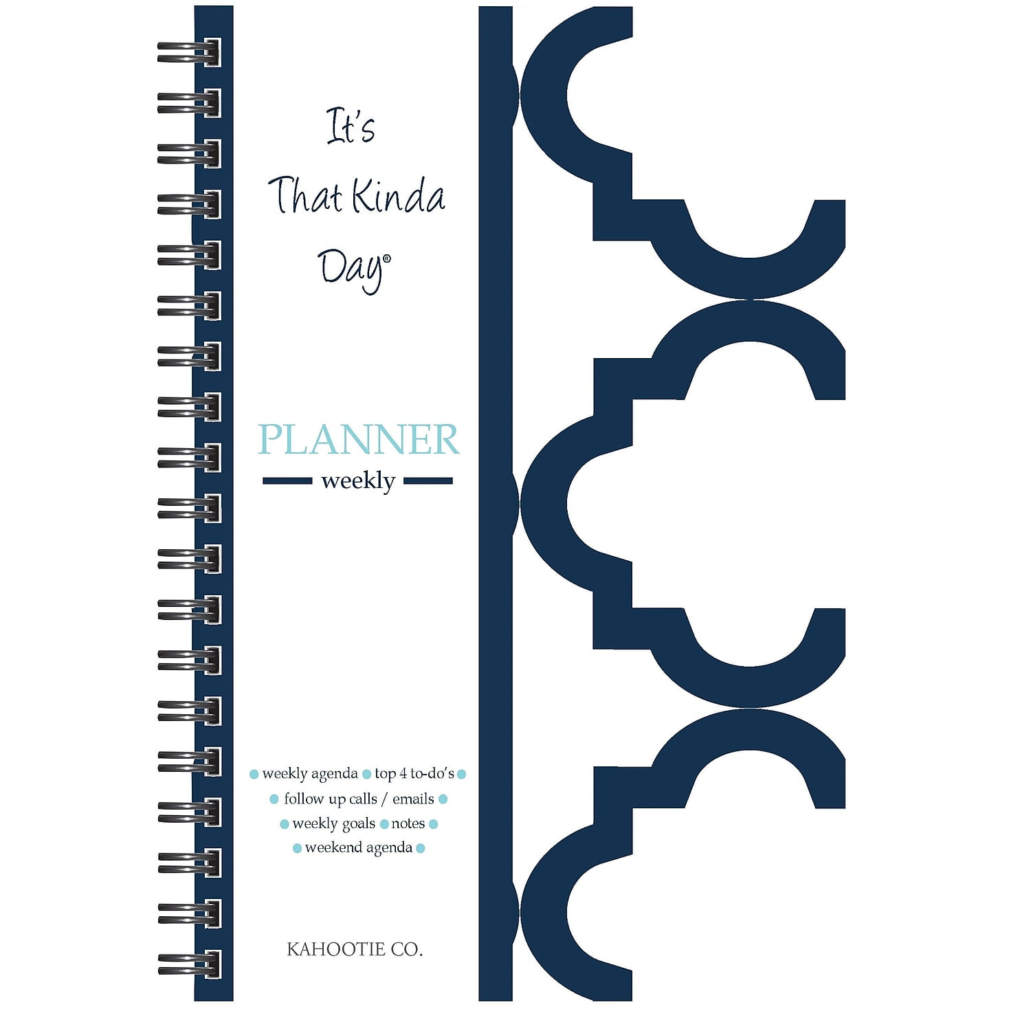 Kahootie Co. Weekly Planner 6" x 9" Navy (ITKWN)