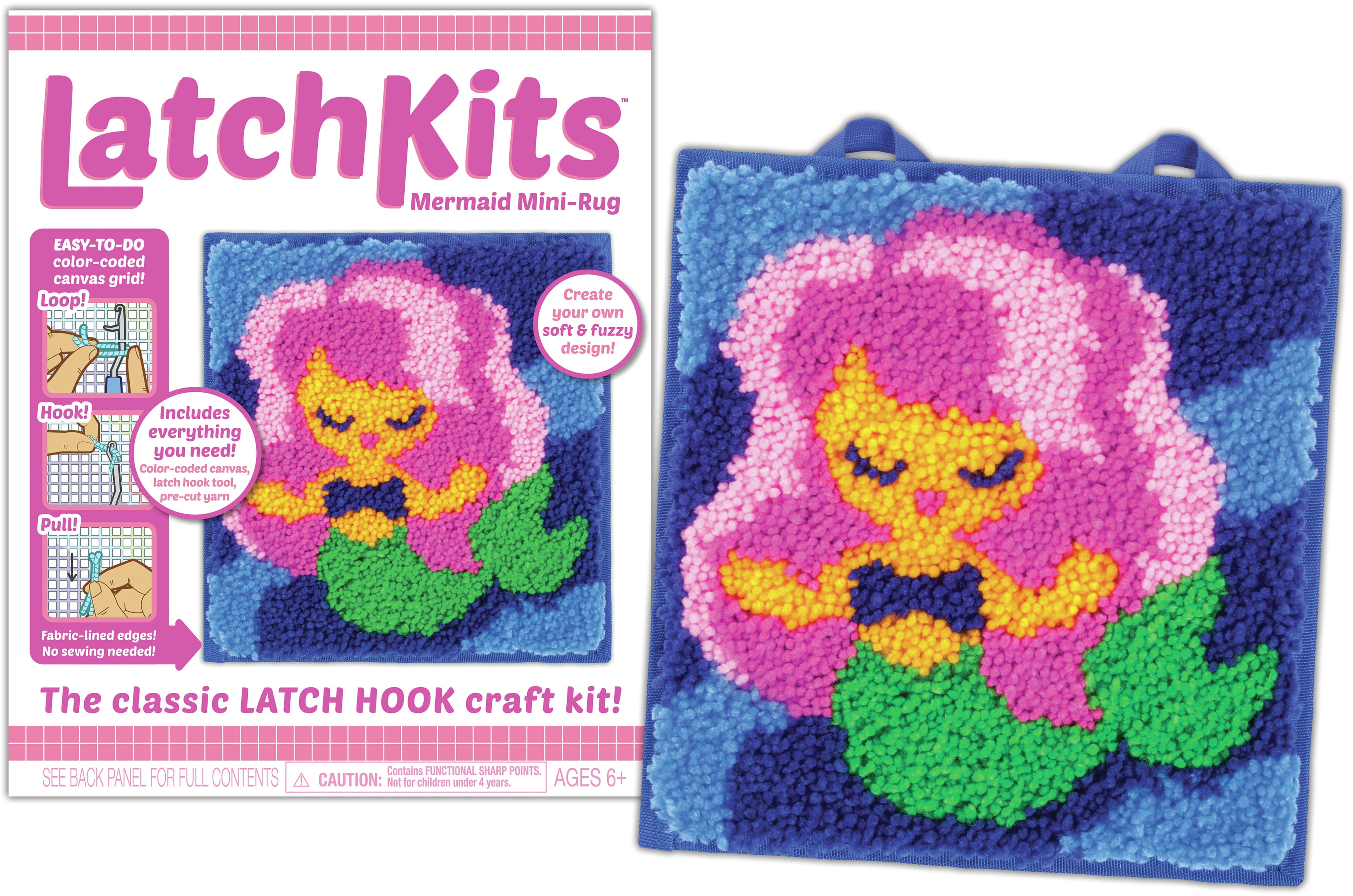 Kahootz, DIY Crafting Mermaid Yarn Latch Kit, 12