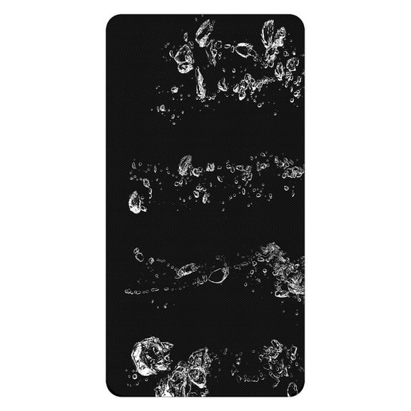 Kahuna Grip Non-Slip Bath & Shower Mat - Black & White Bubbles (16x35)