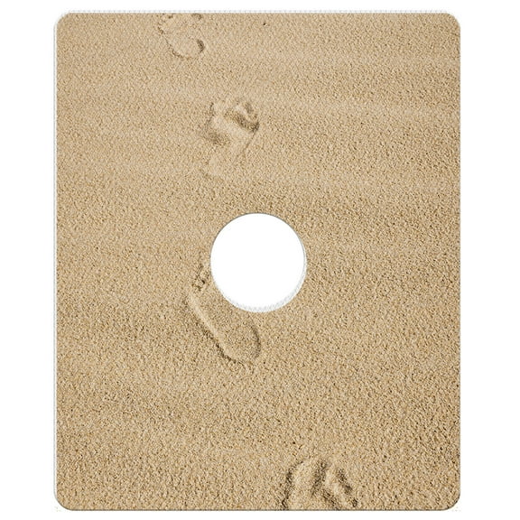 Kahuna Grip Non-Slip Bath & Shower Mat - Foot Prints (26x32 w/6" Center Drain Hole)