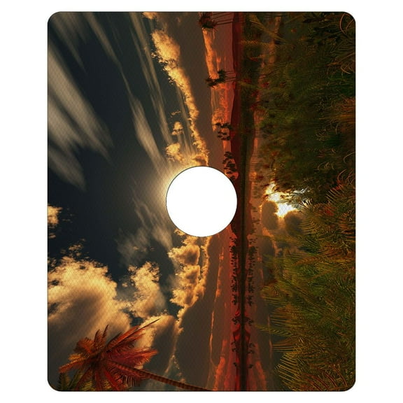 Kahuna Grip Non-Slip Bath & Shower Mat - Oasis Sunset (26x32 w/6" Center Drain Hole)