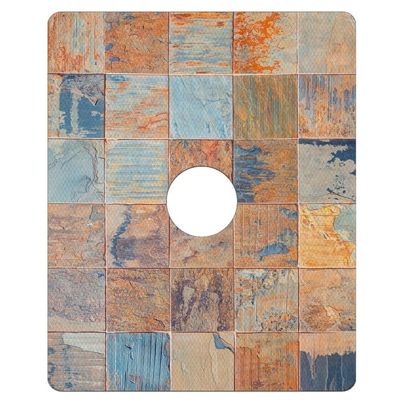 Kahuna Grip Non-Slip Bath & Shower Mat - Tiles (26x32 w/6" Center Drain Hole)