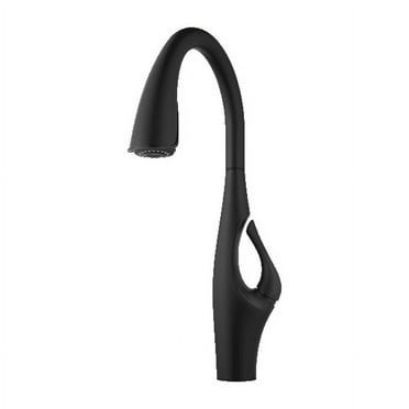 Kai 1-Handle Pull-Down Kitchen Faucet in Black