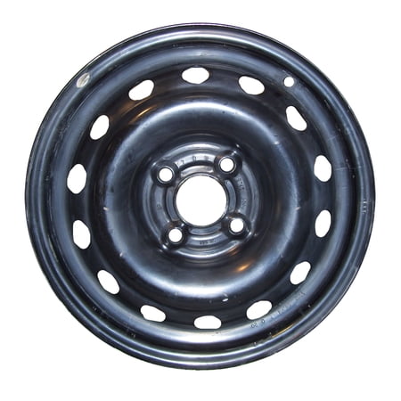 Kai 14 X 5.5 New Premium Replacement Steel Wheel Replica, Black, Fits 2005 - 2007 Pontiac Wave Hatchback (Canada)