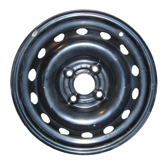 Kai 14 X 5.5 New Premium Replacement Steel Wheel Replica, Black, Fits 2005 - 2007 Pontiac Wave Hatchback (Canada)