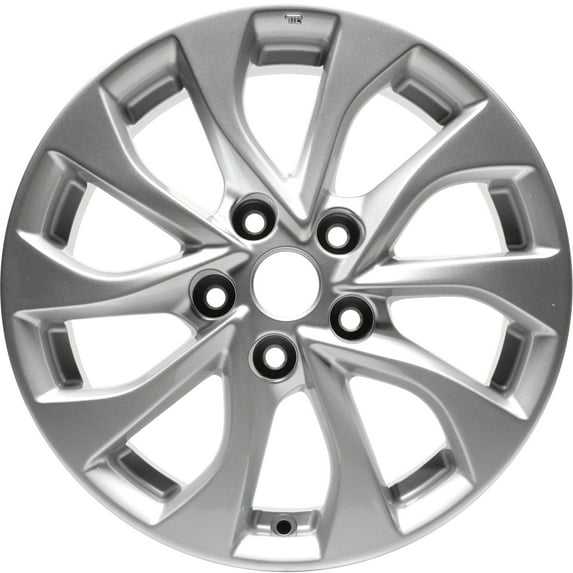 Kai 16 X 6.5 Reconditioned OEM Aluminum Alloy Wheel, All Painted Bright Silver, Fits 2016 - 2019 Nissan Sentra
