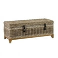 thumbnail image 1 of East at Main Kai 47 Coastal Contemporary Farmhouse Natural Brown Woven Rattan Wicker Storage Trunk Coffee Table, 1 of 5