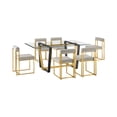 thumbnail image 1 of Kai Anastasia 7 Piece Rectangular  Dining  Set with Taupe Fabric, 1 of 8